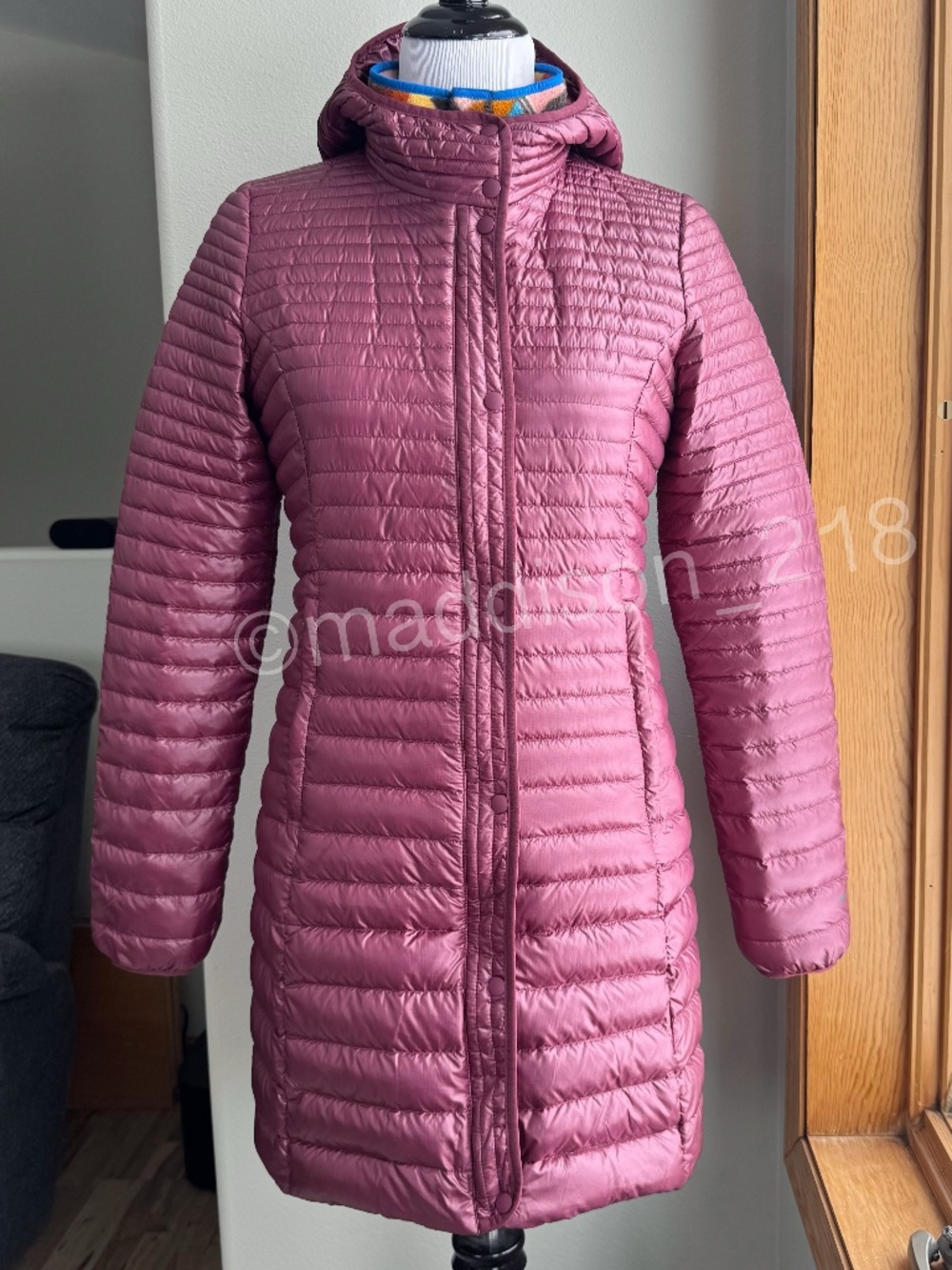 Patagonia Lightweight Fiona Parka Small Oxblood Red 600-fill down Windproof S - Picture 2 of 14